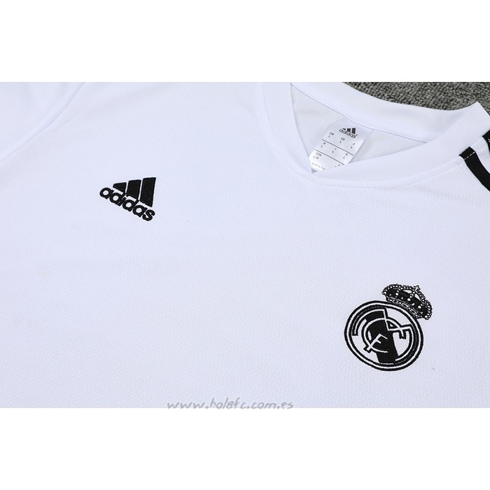 Chandal del Real Madrid Manga Corta 2022-2023 Blanco y Purpura - Pantalon Corto